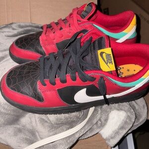 Nike Vibrant Red Sneakers with Artistic Insole